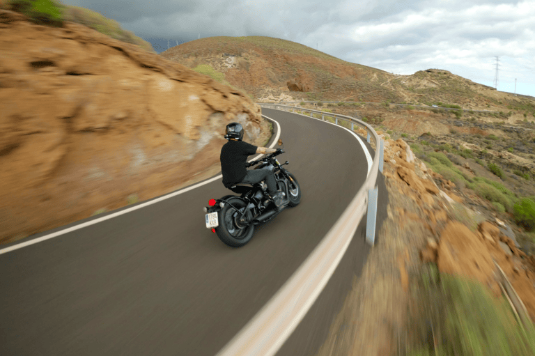 Rodaje de moto con dron